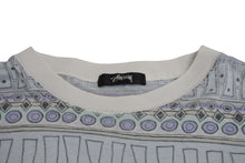 画像をギャラリービューアに読み込む, STUSSY ステューシー 半袖シャツ 80`s USA製 OLD STUSSY TOMTOM トムトム 総柄 ホワイト ブルー 中古 美品 4c072482