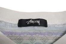画像をギャラリービューアに読み込む, STUSSY ステューシー 半袖シャツ 80`s USA製 OLD STUSSY TOMTOM トムトム 総柄 ホワイト ブルー 中古 美品 4c072482