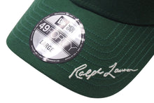 画像をギャラリービューアに読み込む, Newera ニューエラ Polo Ralph lauren ポロラルフローレン キャップ 帽子 49FORTY ポリエステル グリーン ホワイト L 美品 中古 4c072535