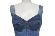 画像をギャラリービューアに読み込む, 極美品 DOLCE＆GABBANA ドルチェアンドガッバーナ チューブドレス パッチワークデニム DV F6AYTD ブルー サイズ38 中古 4c072568