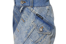 画像をギャラリービューアに読み込む, 極美品 DOLCE＆GABBANA ドルチェアンドガッバーナ チューブドレス パッチワークデニム DV F6AYTD ブルー サイズ38 中古 4c072568