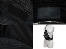 画像をギャラリービューアに読み込む, Alexander Wang アレキサンダーワン ベルトショルダーバッグ シルバー ボディバック ラムレザー ブラック 美品 中古 4c072586