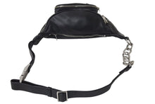 画像をギャラリービューアに読み込む, Alexander Wang アレキサンダーワン ベルトショルダーバッグ シルバー ボディバック ラムレザー ブラック 美品 中古 4c072586