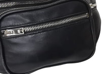 画像をギャラリービューアに読み込む, Alexander Wang アレキサンダーワン ベルトショルダーバッグ シルバー ボディバック ラムレザー ブラック 美品 中古 4c072586