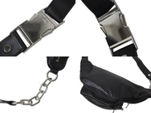 画像をギャラリービューアに読み込む, Alexander Wang アレキサンダーワン ベルトショルダーバッグ シルバー ボディバック ラムレザー ブラック 美品 中古 4c072586