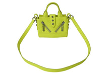 画像をギャラリービューアに読み込む, KENZO ケンゾー KALIFORNIA カリフォルニア 2WAY ミニ ハンドバッグ ショルダーバッグ イエロー シルバー金具 美品 中古 4c072594