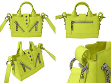 画像をギャラリービューアに読み込む, KENZO ケンゾー KALIFORNIA カリフォルニア 2WAY ミニ ハンドバッグ ショルダーバッグ イエロー シルバー金具 美品 中古 4c072594