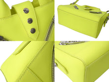 画像をギャラリービューアに読み込む, KENZO ケンゾー KALIFORNIA カリフォルニア 2WAY ミニ ハンドバッグ ショルダーバッグ イエロー シルバー金具 美品 中古 4c072594