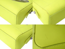 画像をギャラリービューアに読み込む, KENZO ケンゾー KALIFORNIA カリフォルニア 2WAY ミニ ハンドバッグ ショルダーバッグ イエロー シルバー金具 美品 中古 4c072594