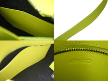 画像をギャラリービューアに読み込む, KENZO ケンゾー KALIFORNIA カリフォルニア 2WAY ミニ ハンドバッグ ショルダーバッグ イエロー シルバー金具 美品 中古 4c072594