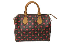 画像をギャラリービューアに読み込む, LOUIS VUITTON ルイヴィトン モノグラムチェリー スピーディ25 ハンドバッグ M95009 村上隆 ブラウン 美品 中古 4c072633