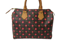 画像をギャラリービューアに読み込む, LOUIS VUITTON ルイヴィトン モノグラムチェリー スピーディ25 ハンドバッグ M95009 村上隆 ブラウン 美品 中古 4c072633