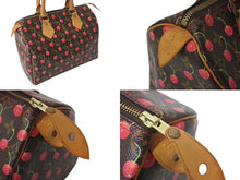 画像をギャラリービューアに読み込む, LOUIS VUITTON ルイヴィトン モノグラムチェリー スピーディ25 ハンドバッグ M95009 村上隆 ブラウン 美品 中古 4c072633