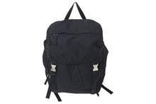 画像をギャラリービューアに読み込む, PRADA プラダ リュック バックパック 2VZ062 トライアングルロゴ ナイロン ブラック シルバー金具 美品 中古 4c072661