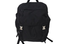 画像をギャラリービューアに読み込む, PRADA プラダ リュック バックパック 2VZ062 トライアングルロゴ ナイロン ブラック シルバー金具 美品 中古 4c072661