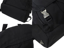 画像をギャラリービューアに読み込む, PRADA プラダ リュック バックパック 2VZ062 トライアングルロゴ ナイロン ブラック シルバー金具 美品 中古 4c072661