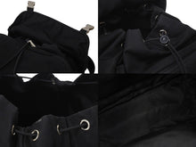 画像をギャラリービューアに読み込む, PRADA プラダ リュック バックパック 2VZ062 トライアングルロゴ ナイロン ブラック シルバー金具 美品 中古 4c072661