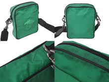 Load image into Gallery viewer, VERSACE ヴェルサーチ メデューサ ショルダーバッグ ボディバッグ ロゴ ICタグ グリーン ブラック シルバー金具 美品 中古 4c072663