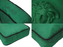 Load image into Gallery viewer, VERSACE ヴェルサーチ メデューサ ショルダーバッグ ボディバッグ ロゴ ICタグ グリーン ブラック シルバー金具 美品 中古 4c072663