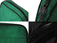 Load image into Gallery viewer, VERSACE ヴェルサーチ メデューサ ショルダーバッグ ボディバッグ ロゴ ICタグ グリーン ブラック シルバー金具 美品 中古 4c072663