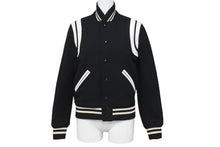 画像をギャラリービューアに読み込む, SAINT LAURENT PARIS サンローランパリ テディジャケット スタジャン 376283 ブラック ホワイト サイズ160/84Y 美品 中古 4c072749