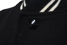 画像をギャラリービューアに読み込む, SAINT LAURENT PARIS サンローランパリ テディジャケット スタジャン 376283 ブラック ホワイト サイズ160/84Y 美品 中古 4c072749