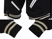 画像をギャラリービューアに読み込む, SAINT LAURENT PARIS サンローランパリ テディジャケット スタジャン 376283 ブラック ホワイト サイズ160/84Y 美品 中古 4c072749