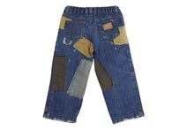 画像をギャラリービューアに読み込む, Dolce&amp;Gabbana ドルチェ＆ガッバーナ デニムパンツ キッズ パッチワークデニム ブルー ベージュ サイズ18-24mesi 美品 中古 4c072759