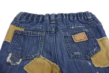 画像をギャラリービューアに読み込む, Dolce&amp;Gabbana ドルチェ＆ガッバーナ デニムパンツ キッズ パッチワークデニム ブルー ベージュ サイズ18-24mesi 美品 中古 4c072759