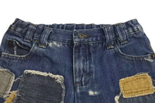 画像をギャラリービューアに読み込む, Dolce&amp;Gabbana ドルチェ＆ガッバーナ デニムパンツ キッズ パッチワークデニム ブルー ベージュ サイズ18-24mesi 美品 中古 4c072759