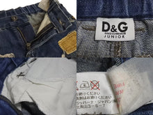 画像をギャラリービューアに読み込む, Dolce&amp;Gabbana ドルチェ＆ガッバーナ デニムパンツ キッズ パッチワークデニム ブルー ベージュ サイズ18-24mesi 美品 中古 4c072759