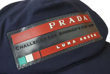 画像をギャラリービューアに読み込む, PRADA プラダ CAPLUNA ROSSA キャップ ネイビー ロゴ 帽子 4H0289 コットン サイズM 美品 中古 4c072879
