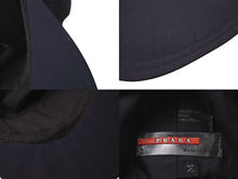 画像をギャラリービューアに読み込む, PRADA プラダ CAPLUNA ROSSA キャップ ネイビー ロゴ 帽子 4H0289 コットン サイズM 美品 中古 4c072879