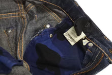 画像をギャラリービューアに読み込む, A Bathing Ape アベイシングエイプ BAPE ベイプ パンツ ジーンズ JAPAN製 コットン ブルー オレンジ サイズ110 美品 中古 4c072881