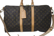 画像をギャラリービューアに読み込む, 極美品 LOUIS VUITTON ルイヴィトン キーポル バンドリエール45 ボストンバッグ M41418 モノグラム ブラウン 中古 4c072888