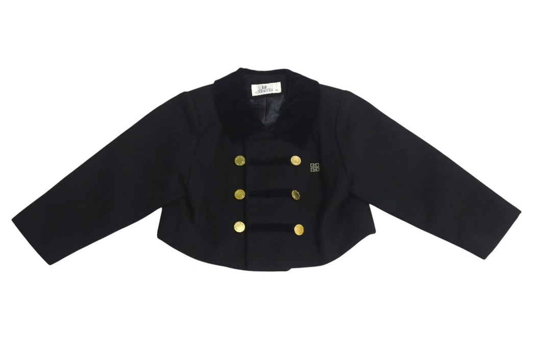 GIVENCHY ジバンシー Premiers Pas Coat kids プレミアズ パス コート キッズ サイズ 90 ブラック 美品 中古 4c072905