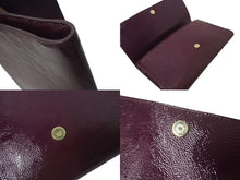 画像をギャラリービューアに読み込む, 極美品 YVES SAINT LAURENT イブ サンローラン クラッチバッグ アクセサリーポーチ 2010 1 203855 AB80G エナメル パープル 中古 4c072997