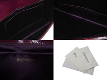 画像をギャラリービューアに読み込む, 極美品 YVES SAINT LAURENT イブ サンローラン クラッチバッグ アクセサリーポーチ 2010 1 203855 AB80G エナメル パープル 中古 4c072997