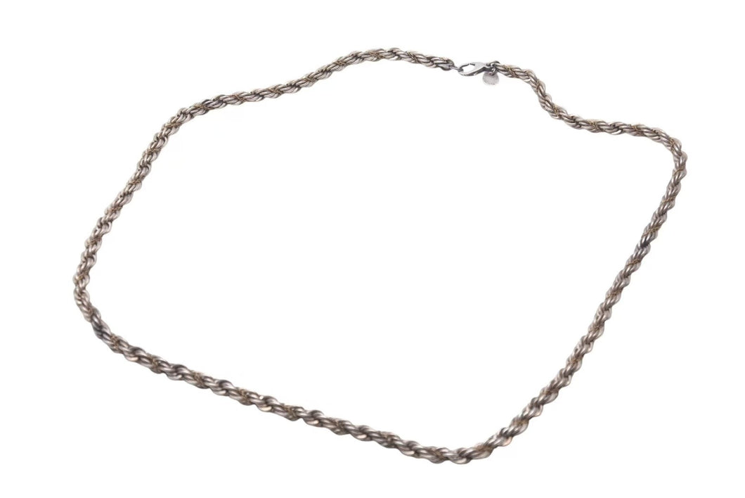 TIFFANY&Co. ティファニー スクリュー ツイスト チェーン ネックレス コンビ シルバー925 イエローゴールド K18YG SV925 45.6g ジュエリー 美品 中古 4c073002 正規品