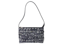 画像をギャラリービューアに読み込む, 新品未使用品 BURBERRY バーバリー ワンショルダーバッグ 総柄 T-03-1 ブラック ホワイト シルバー金具 中古 4c073069