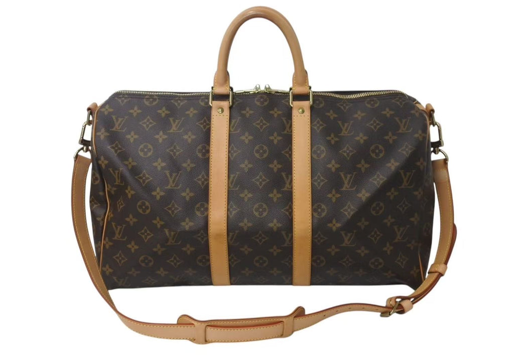 LOUIS VUITTON ルイヴィトン キーポル バンドリエール45 ボストンバッグ M41418 モノグラム ブラウン 美品 中古 4c073111