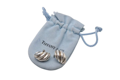 TIFFANY&Co. ティファニー ツイスト シェル コンビ イヤリング シルバー SV925 YG750 7.6g アクセサリー ジュエリー 小物 美品 中古 4c073232
