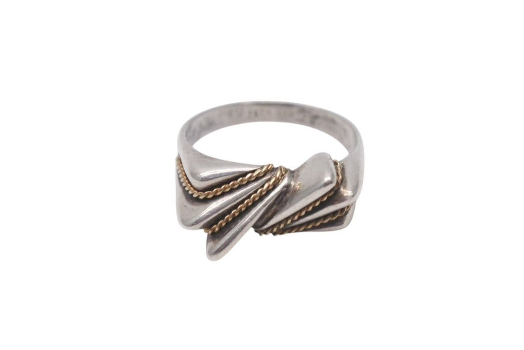 TIFFANY&Co. ティファニー ツイストリボン リング 指輪 K18 シルバー925 3g サイズ10号 美品 中古 4c073233