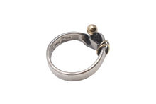 画像をギャラリービューアに読み込む, TIFFANY&amp;Co. ティファニー フックアンドアイ コンビ リング 指輪 K18 シルバー925 4g サイズ7号 美品 中古 4c073238