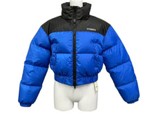 画像をギャラリービューアに読み込む, 新品未使用品 VETEMENTS ヴェトモン Padded Jacket パデッドジャケット レディース サイズ S ブルー ブラック WA65JA132N 中古 4c073265
