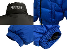 画像をギャラリービューアに読み込む, 新品未使用品 VETEMENTS ヴェトモン Padded Jacket パデッドジャケット レディース サイズ S ブルー ブラック WA65JA132N 中古 4c073265