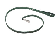 画像をギャラリービューアに読み込む, GOYARD ゴヤール リード ペット用品 ペットグッズ グリーン PVC レザー ヘリンボーン シルバー金具 美品 中古 4c073269