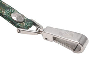 画像をギャラリービューアに読み込む, GOYARD ゴヤール リード ペット用品 ペットグッズ グリーン PVC レザー ヘリンボーン シルバー金具 美品 中古 4c073269