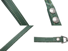 画像をギャラリービューアに読み込む, GOYARD ゴヤール リード ペット用品 ペットグッズ グリーン PVC レザー ヘリンボーン シルバー金具 美品 中古 4c073269