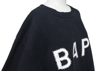 画像をギャラリービューアに読み込む, A BATHING APE アベイシングエイプ BAPE ベイプ LOGO 半袖 スウェット スワロフスキー ブラック ホワイト サイズL 美品 中古 4c073280